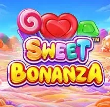 Sweet Bonanza slot met snoepjes en fruit symbolen op tumble grid